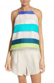 Milly Stripe Trapeze Camisole at Nordstrom